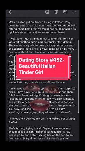Dating Story #452 - Beautiful Italian Tinder Girl
