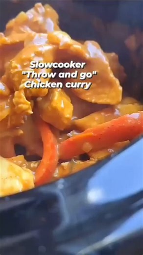 Slow cooker chicken curry LOADS of love for this recipe this week, so I thought it a good time to reshare it Hit that save button Throw and go chicken curry Serves 4 ❤ Ingredients 1 diced onion ( browned first) 1 diced red pepper 3 chicken breasts 1 small can of tomato puree 150g 1 can coconut milk 400mls 1 tablespoon of mango chutney 2 tablespoons of curry powder (mild or medium) 1 chicken stock pot 1 teaspoon Garam Masala 1 teaspoon ground cumin ❤❤❤❤❤❤❤❤ Method: Exactly what it says !! Throw a