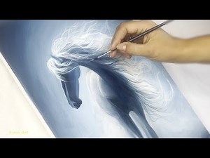 Acrylic Horse Painting on Canvas | Relaxing Art #272