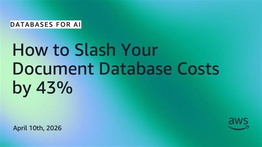 How to Slash Your Document Database Costs by 43% | Amazon DocumentDB Price-Performance Deep Dive | Kaarthiik Thota