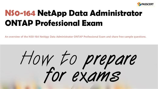 NS0-164 NetApp Data Administrator ONTAP Professional Prep Guide