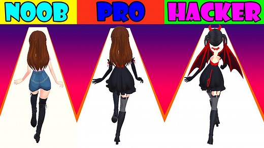 180K views · 1.3K reactions | NOOB vs PRO vs HACKER in Good Girl Bad Girl Gameplay that we will play in this video is: Good Girl Bad Girl A breathtaking runner game about the choice between Good or Evil. Collect items, interact with the characters, dodge obstacles and get to the final gate. How far can you go? | Noob vs Pro vs Hacker | Facebook