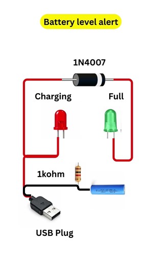 Never Guess Your Battery Level Again! 🔋⚡#batteryindicator#electronics#diy#chargingcircuit