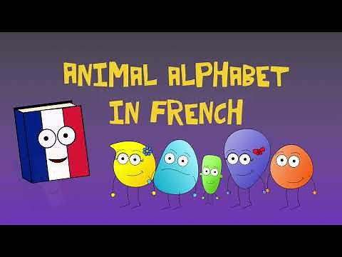 🇫🇷 French Animal Alphabet children's song | Learn French for kids