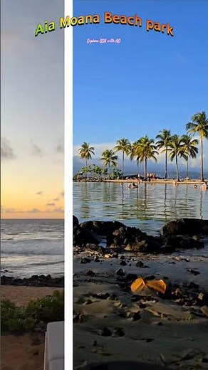 Ala Moana Beach Park 🌴 Honolulu's Best Hidden Beach! #Hawaii #Shorts#travel #usa