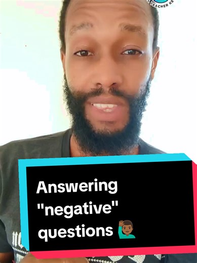 Teacher Kenn, do negative questions change the meaning of the answer? #EnglishGrammar