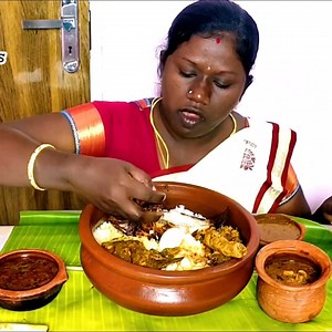 Kerala Style Satti Soru Eating Challenge in Tamil Foodies Divya | Mutton Curry With Fish Curry And Chicken Curry Eating Challenge Part 5 | Tamil Foodies