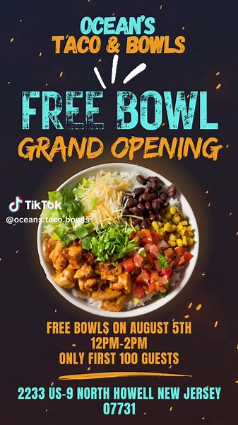 Ocean’s Taco & Bowls on TikTok