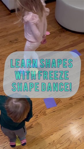 Fun shape game! Does your child need to learn their shapes? Studies show movement increases brain capacity for learning so try this game! Its simply a mix of feeeze dance and twister with shapes! You can change up the colors of the shapes too for older kids! Or you can make it like musical chairs where you remove a shape each round!#momsoftiktok #toddleractivities #preschoolactivities #kidsactivities #learningisfun #shapes