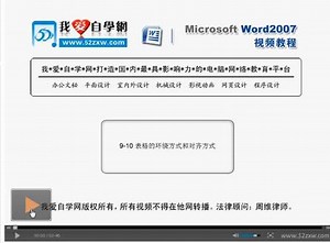 9-10 Word 2007 表格的环绕方式和对齐方式