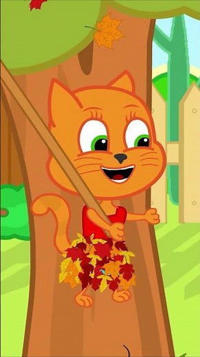 Joies D'automne 🍁🍁🍁 Cats Family en Français #animés #vidéosanimés #cartoon #shorts