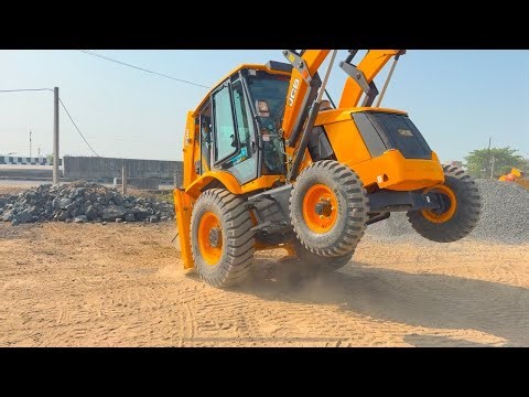 JCB Stunt | JCB 3dx Performing Various Stunt And Loading Tractor