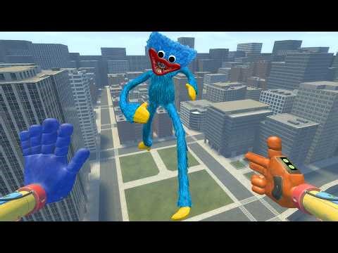 SCARY HUGGY WUGGY FROM POPPY PLAYTIME CHASED ME THROUGH THE CITY! | GARRY'S MOD