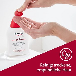 Bist du noch auf der Suche nach einer reinigenden Handpflege? Mit dem Eucerin pH5 Hand Waschöl bist du in der Herbstzeit bestens gewappnet! 🍁 | Eucerin