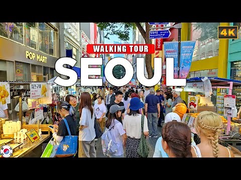 Seoul KOREA - Myeongdong Street Foods and Shopping Area 2025 Vlog 4K Walking Tour