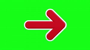 Download 3d Red Round Arrow Animation Green Screen for free
