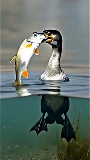 Anhinga Bird’s Precision Hunt for Fish in Clear Waters