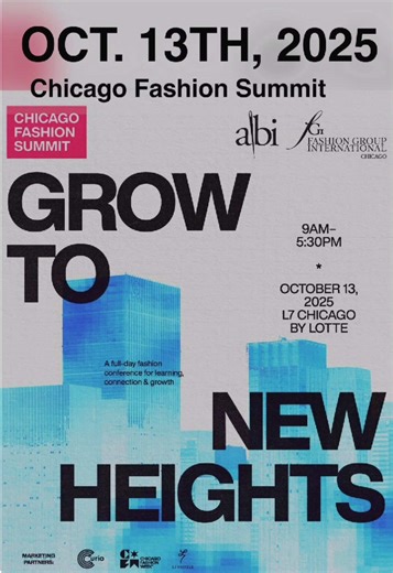 Join us for the Chicago Fashion Summit on October 13, 2025, where fashion, business, and technology come together for a day of innovation and insight. 🌟 Discover new trends, connect with industry leaders, and gain valuable knowledge to take your fashion career or brand to the next level. 🎟 Get your tickets and full event details here: https://www.tickettailor.com/events/aibichicago/1841070 Don’t miss this opportunity to learn, network, and be inspired at one of Chicago’s premier fashion events