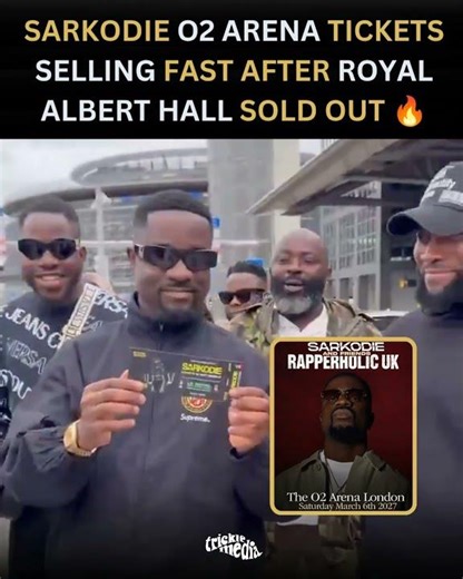 Sarkodie O2 Arena Tickets Selling Fast After Royal Albert Hall Sold Out 🔥