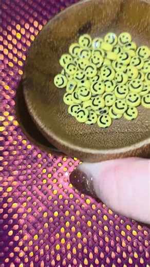 💛😊 Yellow Opaque Smiley Beads ASMR | Bowl to Bowl