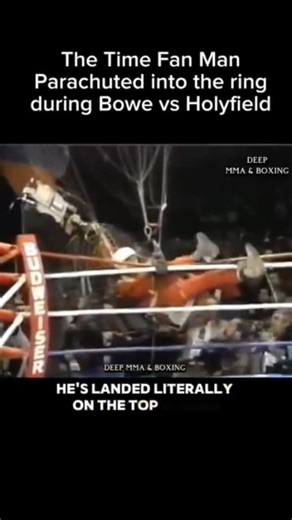 DEEP MMA & BOXING on Instagram: "😂 well that didn't turn out good Follow @deepmmaandboxing for more . After one minute ten seconds of the 7th round, Holyfield did what no boxer should ever do - he took his eye off of his opponent. "I see this guy come crashing into the ropes, boom," Evander told HBO, "When he did that, the look on my face had Riddick turning around, looking." Bowe was facing the opposite direction from the incident and so initially only saw Holyfield's reaction: "I thought he'd