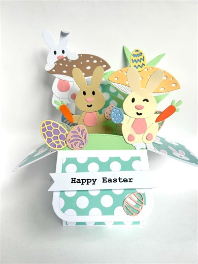 Pop up Easter Bunny Card, 3D Exploding Box Card, Easter Egg Personalised Card, Children’s/adults Card in a Box - Etsy UK