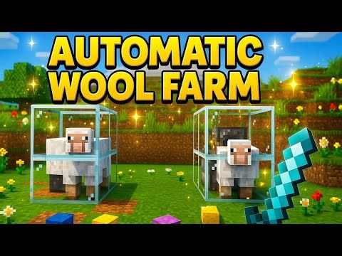 "Automatic Wool Farm in Minecraft 🔥 | Super Easy Tutorial!"