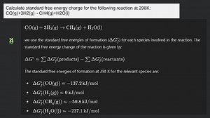Calculate standard free energy charge for the following reactio... | Filo