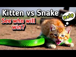 Kitten vs Snake ! Fight to the Death !!