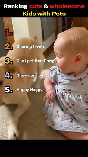 Ranking Cute & Wholesome Kids with Pets Moments 😂🐶🐱 | Heartwarming Clips #shorts