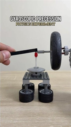 Gyroscopic precession physics Experiment #lego #physics #experiment