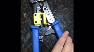 Watch RJ45 Crimp Tool for Pass Through Connector End | EZ Cut, Strip, Crimp Electrical Cable | Heavy Du... on Amazon Live