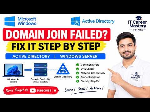 Windows Domain Join Failed? | Active Directory Troubleshooting Step-by-Step