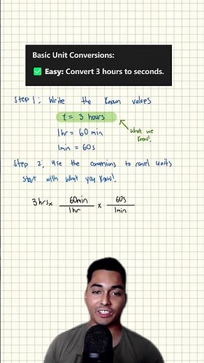 Unit Conversions Basic Example #chemistry