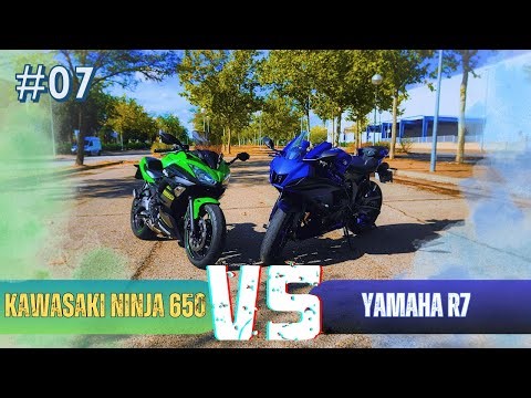 KAWASAKI NINJA 650 VS YAMAHA R7 || VERSIONES (A2) || COMPARATIVA #01 MOTOVLOG#07