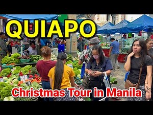 QUIAPO MARKET & AVENIDA - MANILA CITY Walking Tour this Christmas 2023 | Philippines