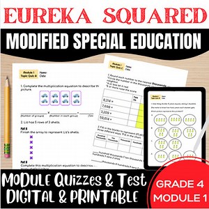 {Eureka} SQUARED Math Grade 4 Modified Module 1 Quizzes & Test Special Ed