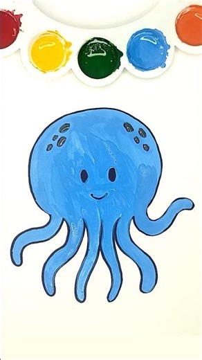 How to draw an octopus | Easy octopus drawing and colouring for kids.