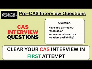 University of Westminster Pre Cas Interview 2025