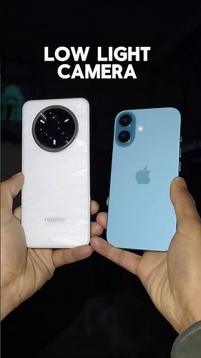 Realme 14Pro Plus vs iPhone 16 Camera test low light