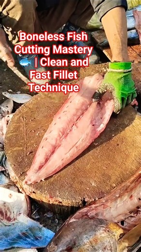 Boneless Fish Cutting Fast Fillet Technique #BonelessFishCutting #FishFillet #SeafoodShorts #Shorts