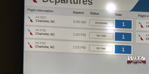 All flights at ENC airports cancelled Saturday night
