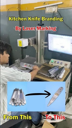 Kitchen Knife Laser Marking Machine | Fiber Laser Engraving