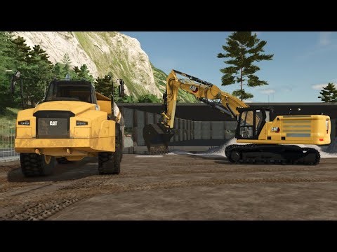LS25 Construction Site #115 | CAT 336 with dumper during industrial demolition | Farming Sim 25