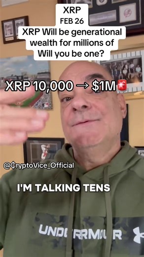 10,000 XRP → $1M 🕹️ Buying now is positioning before the move. When the price goes up, the opportunity won’t wait. Do your research. Move smart. Quick reminder 🚨 Don’t leave your XRP on exchanges! 🛑 Cold wallet it and HODL safely #XRP #USABanks #DonaldTrump #Crypto #FutureOfFinance
