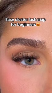 Easy cluster lash map for beginners ✨#eyelashextensions #eyelashes #cluster #trending #viral | London Henna/makeup studio