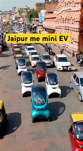 Jaipur Shocked by Mini EV Pods mini car EV #JaipurEV #MiniCar #ElectricVehicle #FutureMobility