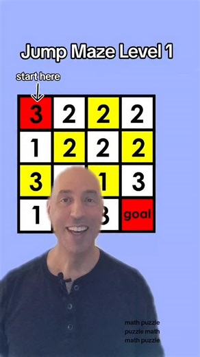 Marc Ordower on Instagram: "Jump Maze Puzzle #puzzle #math"