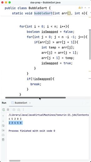 Bubble Sort Explained in 60 Seconds | Sorting Algorithm 🔄
