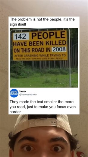 This road sign asks drivers to read everything